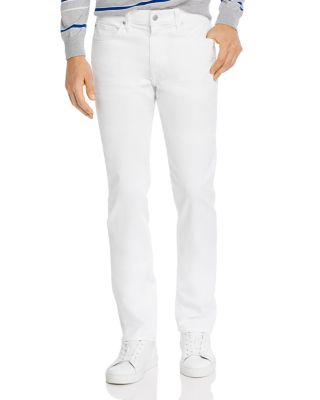 white slim straight jeans