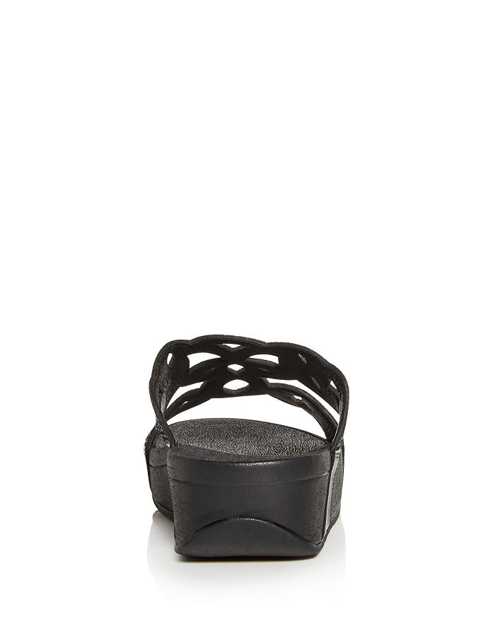 FITFLOP FITFLOP WOMEN'S ELORA CRYSTAL WEDGE SLIDE SANDALS