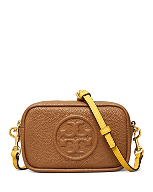 NWT Tory Burch Perry Bombe Mini Leather Crossbody Bag Shell Pink