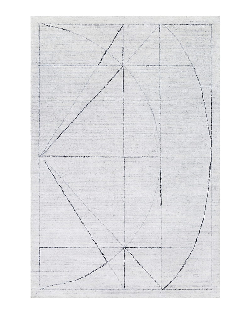 Surya Hightower Htw-3010 Area Rug, 2' X 3' In Medium Gray/white