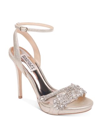 Badgley Mischka Women's Adriana Crystal Embellished High-Heel Sandals ...