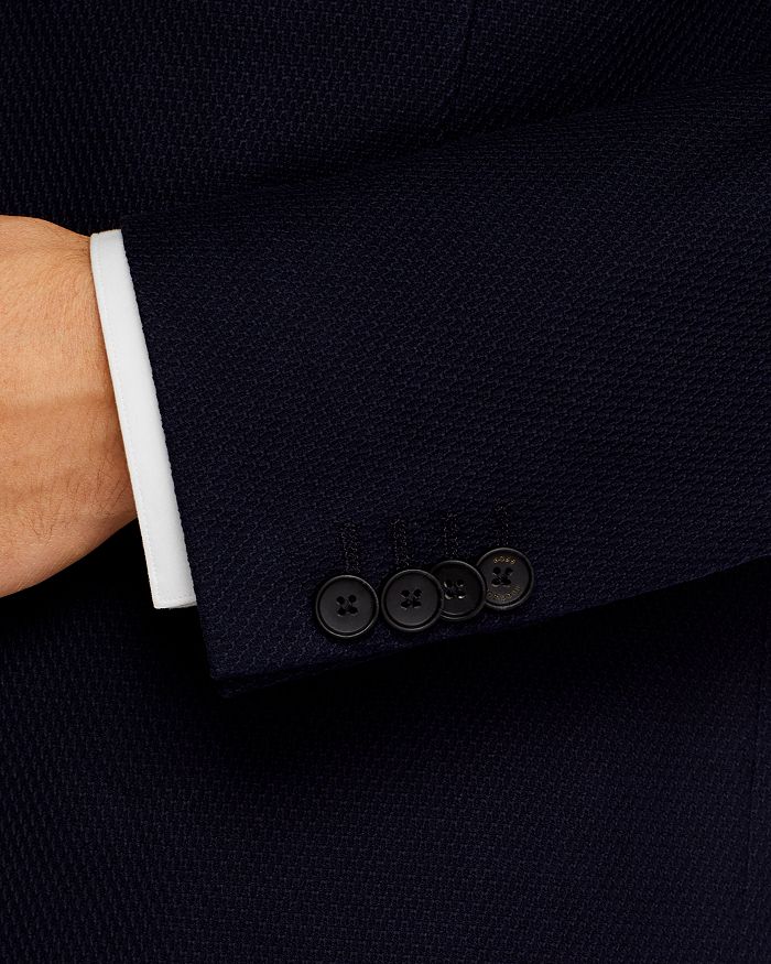 HUGO BOSS NORWIN WAFFLE-WEAVE KNIT EXTRA SLIM FIT SPORT COAT