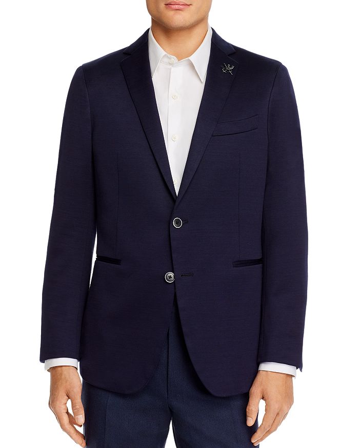 John Varvatos Bleecker Textured Solid Slim Fit Sport Coat In Blue