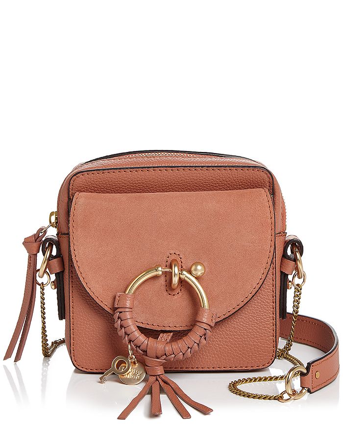 See By Chloé See By Chloe Joan Small Leather & Suede Crossbody In Cheek