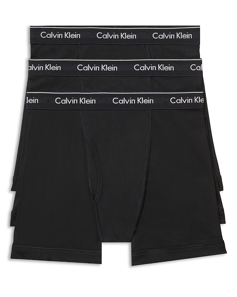 Calvin Klein Classic Stretch Cotton Boxer Briefs 3-pack In Black