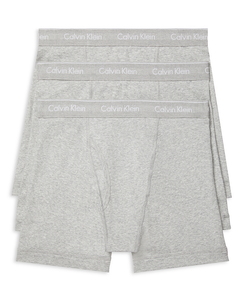 Calvin Klein Classics 3-pack Cotton Boxer Briefs In Gray