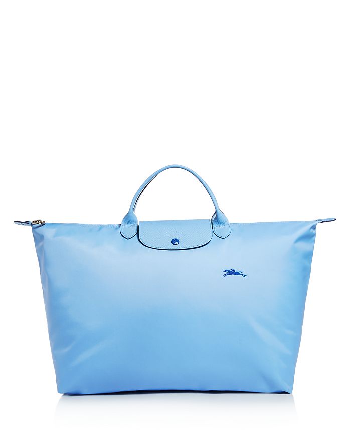 Longchamp Le Pliage Club Large Nylon Travel Bag In Cloud Blue