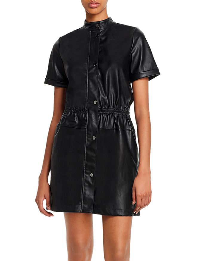 Lucy Paris Faux Leather Utility Dress - 100% Exclusive In Black