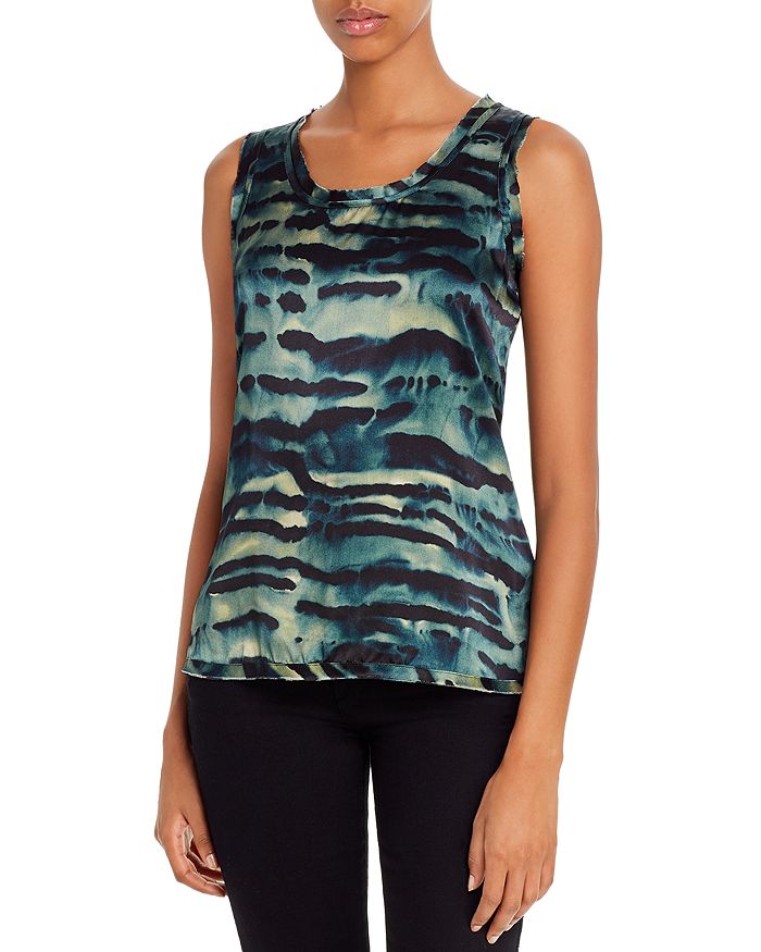 Go By Go Silk Go Tee Printed Tank In Night Moves