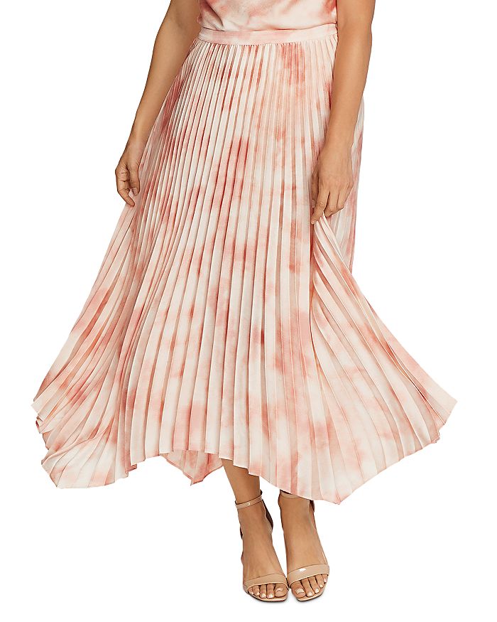 VINCE CAMUTO PLEATED TIE-DYE SKIRT,9120404