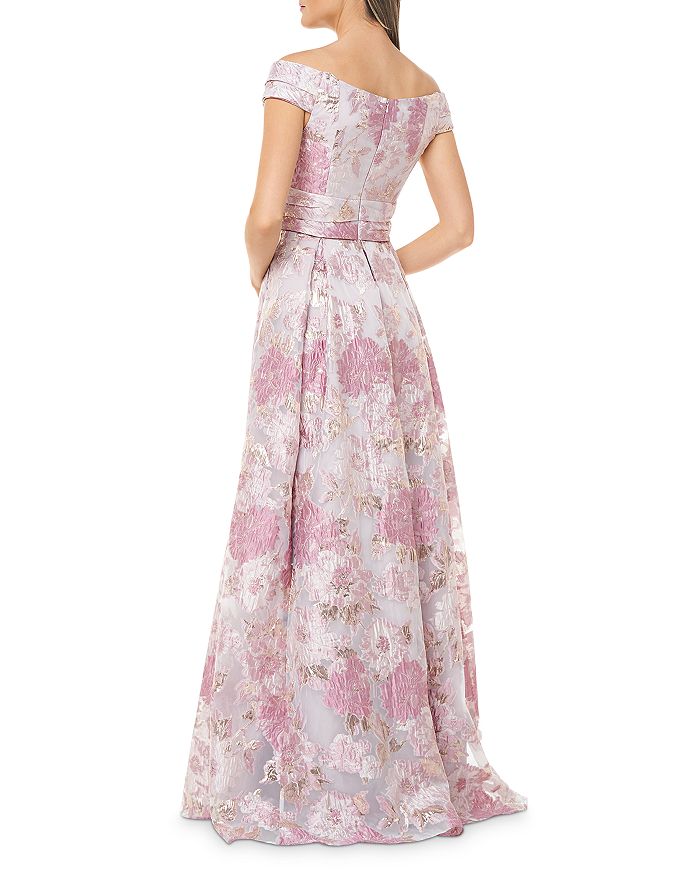 carmen marc valvo infusion floral appliqué gown
