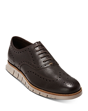 Cole Haan Men's Zerogrand Leather Wing-tip Oxfords In Java