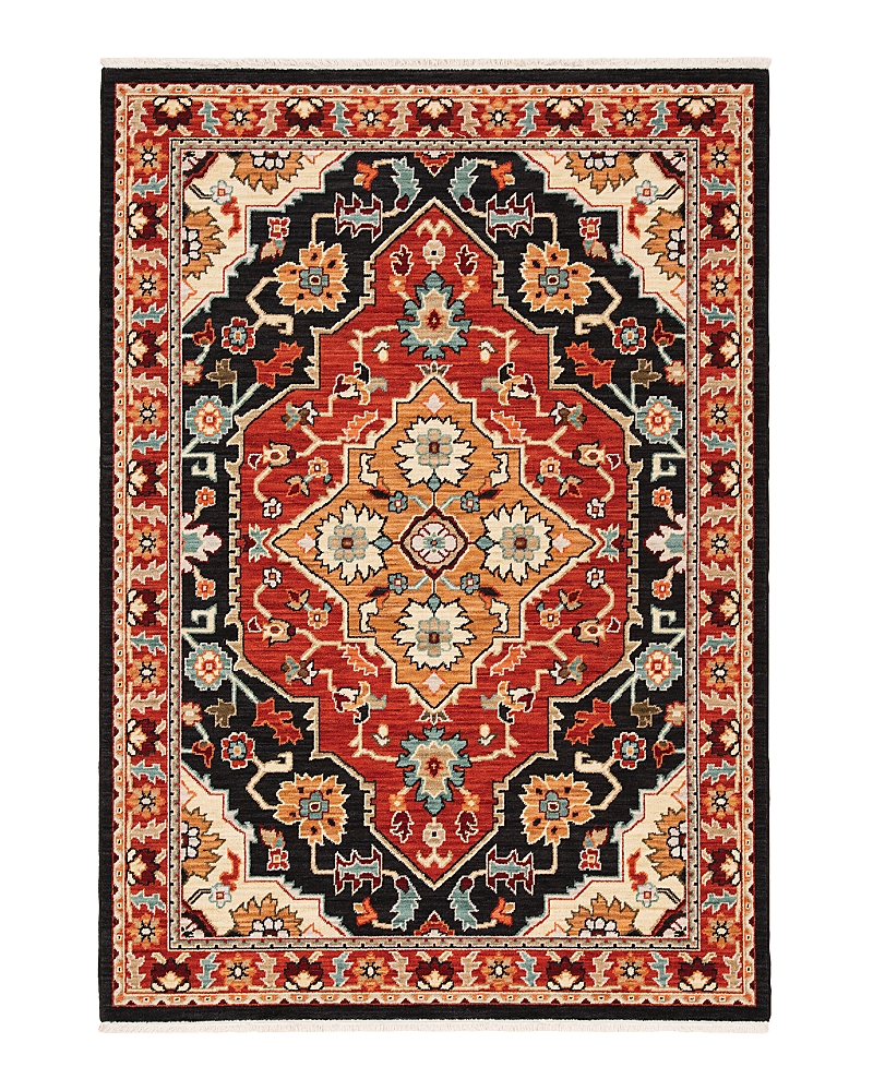 Oriental Weavers Lilihan 4929a Area Rug, 2' X 3' In Black/red