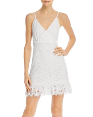 aqua white lace dress