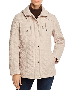 Vince Camuto Chevron-quilted Jacket In Oyster