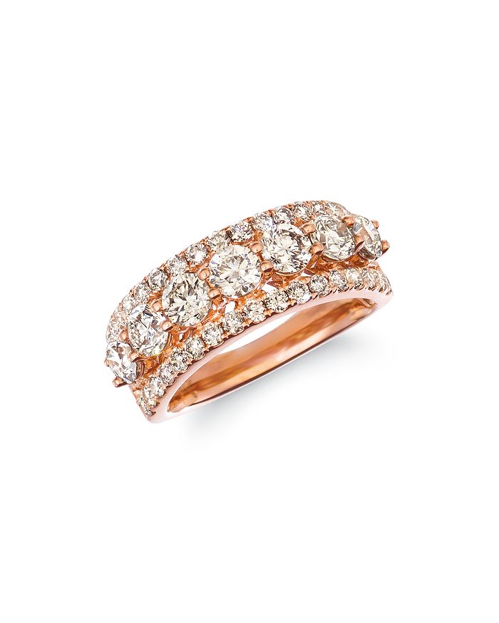 Bloomingdale's Champage Diamond Classic Band In 14k Rose Gold, 2.32 Ct. T.w. - 100% Exclusive In White/rose Gold
