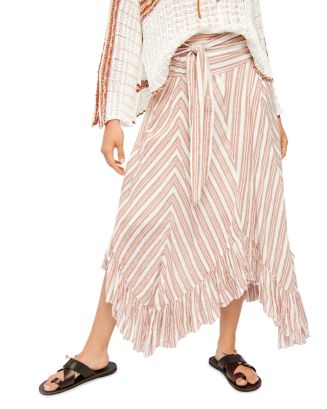 【THE MOZZ】Giselle Flared Skirt Giselle Mesh Floral Print Maxi Skirt - Blush | Fashion Nova