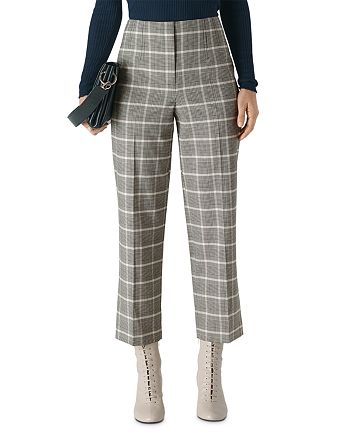 Whistles Courtney Check Cropped Pants | Bloomingdale's