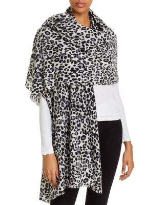 C by Bloomingdale's - Cashmere Leopard-Print Wrap - 100% Exclusive
