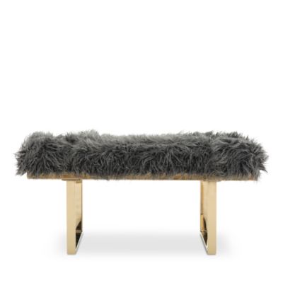 Maia Faux Sheepskin Bench