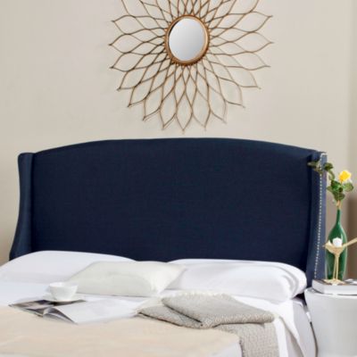 Austin Navy Linen Headboard -Queen Size