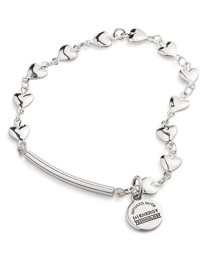 Alex And Ani Heart Stretch Bracelet In Silver