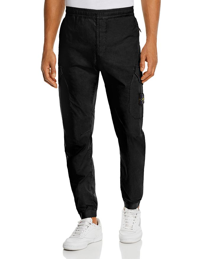 STONE ISLAND COTTON-BLEND SOLID JOGGER PANTS,721531403