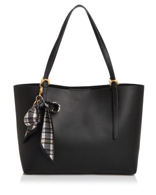 extra large black leather tote