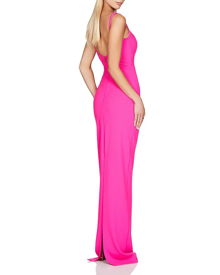 Shop Nookie Bailey Column Gown In Neon Pink