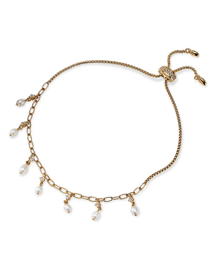 Nadri Nectar Cultured Freshwater Pearl Shaky Bolo Bracelet In Gold