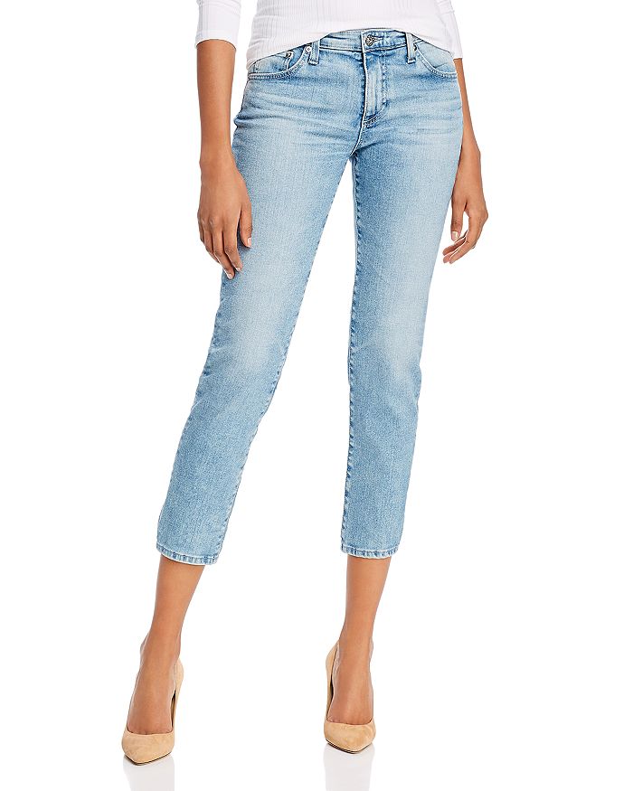 AG PRIMA MID-RISE CROPPED STRAIGHT JEANS IN 26 YEARS SKYLIGHT,EMP1557