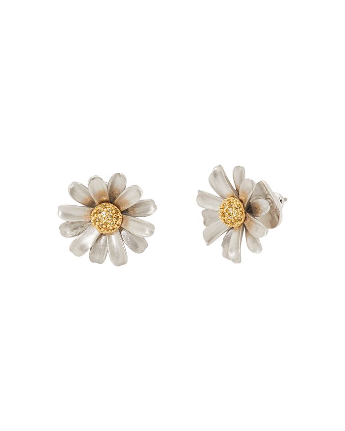 Kate Spade New York Into The Bloom Flower Stud Earrings In Silver