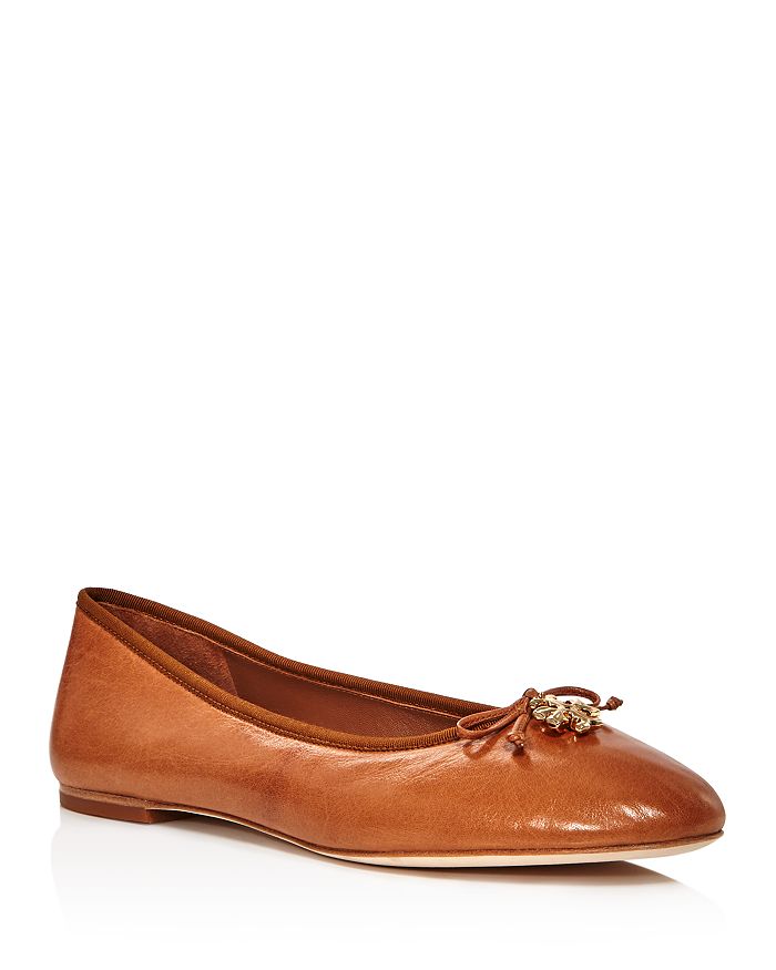 Tory Burch Women's Tory Charm Ballet Flats In Tan