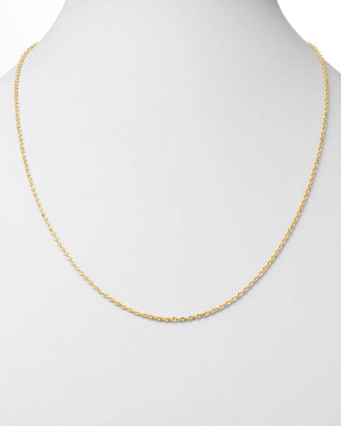 Shop Bloomingdale's Solid Glitter Chain Necklace In 14k Yellow Gold - 100% Exclusive