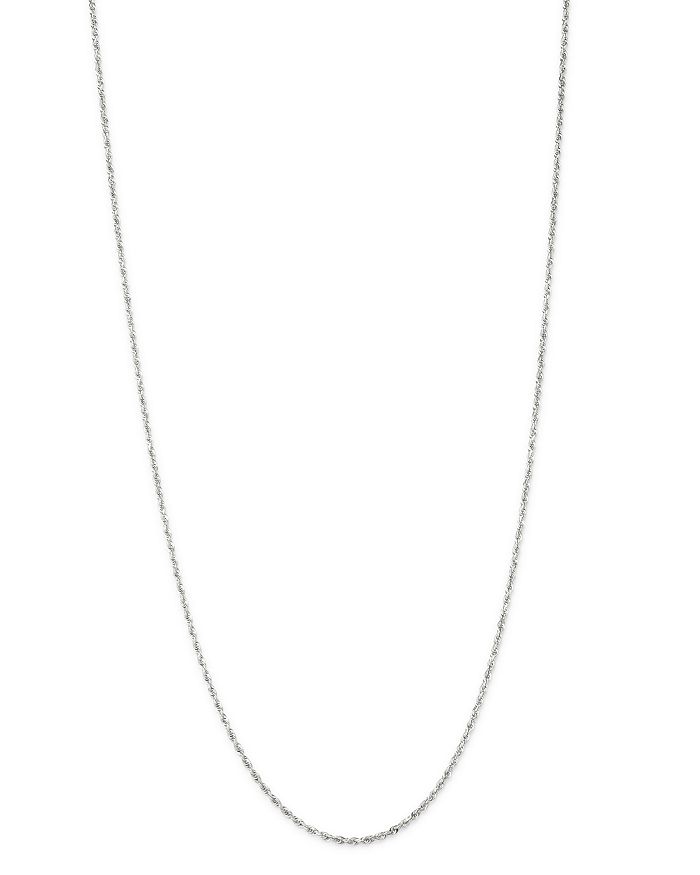 Bloomingdale's Solid Glitter Link Chain Necklace In 14k White Gold - 100% Exclusive