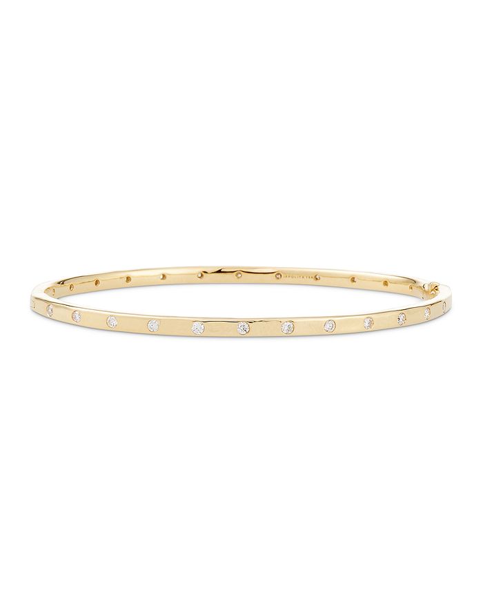Ippolita 18k Yellow Gold Stardust Diamond Bangle Bracelet In White/gold