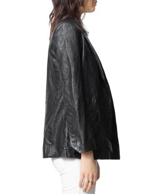 Wrinkled-Leather Jacket