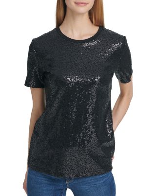 dkny sequin top