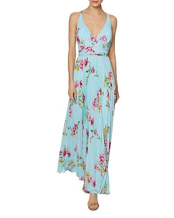 Laundry by Shelli Segal Floral Print Chiffon Gown | Bloomingdale's