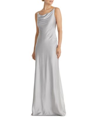 Ralph Lauren Satin Cowl Neck Gown | Bloomingdale's
