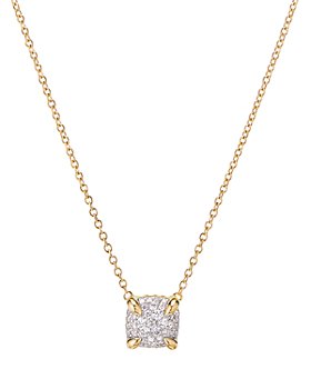 David Yurman - Châtelaine® Pendant Necklace in 18K Yellow Gold with Full Pavé Diamonds, 18"