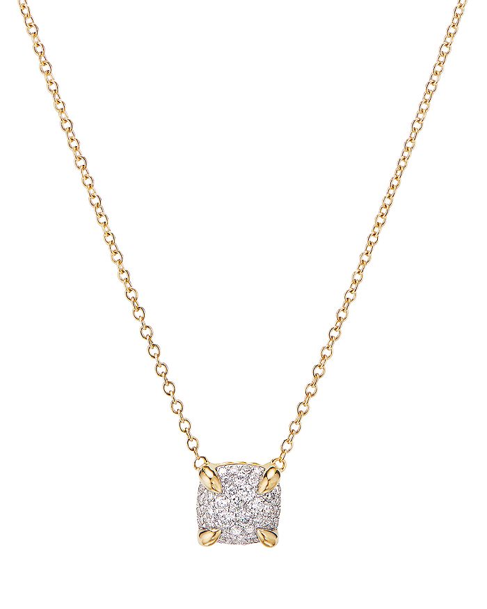 David Yurman Châtelaine® Pendant Necklace in 18K Yellow Gold with Full ...