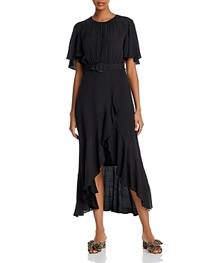 FRENCH CONNECTION EMINA BELTED MIDI DRESS