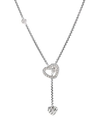 David Yurman Cable Collectibles Heart Y Necklace in Sterling Silver ...