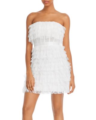 bcbg tiered lace dress