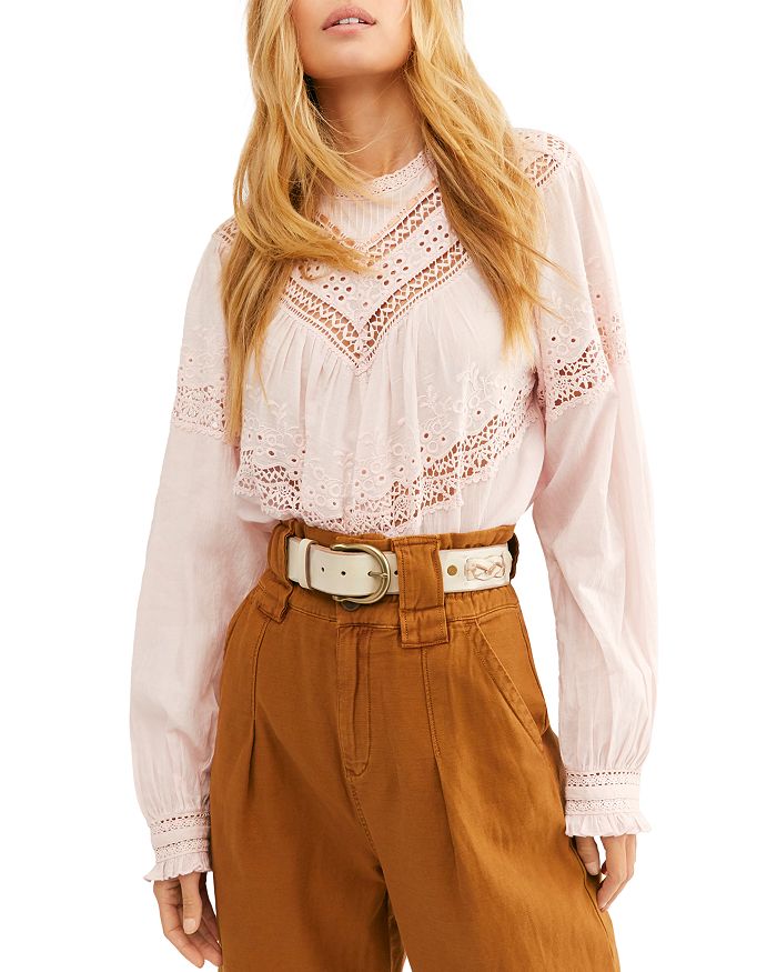 FREE PEOPLE ABIGAIL VICTORIAN COTTON TOP,OB1074069