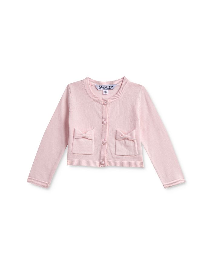 PIPPA & JULIE GIRLS' BOW-POCKET COTTON CARDIGAN - LITTLE KID 40130900