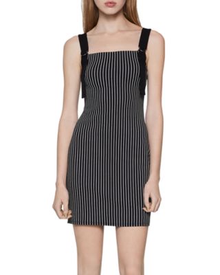 pinstripe bodycon dress