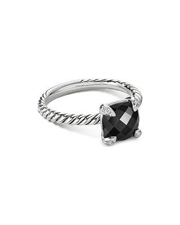 David Yurman - Ch&acirc;telaine&reg; Ring with Black Onyx and Diamonds