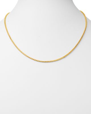Box Link Chain Necklace in 14K Yellow Gold, 22" 
